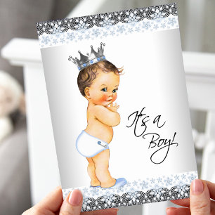 Vintag Prince Baby Boy Dusche Einladung