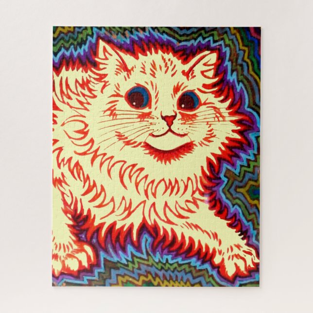 Vintag Psychedelic Cat von Louis Wain (Vertikal)