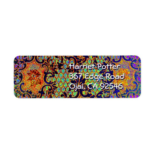Vintag Psychedelic Wallpaper floral Pattern (Vorne)