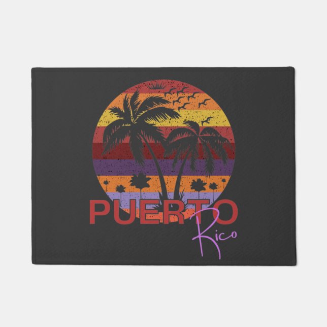 Vintag Puerto Rico Summer Beach Fußmatte (Vorderseite)