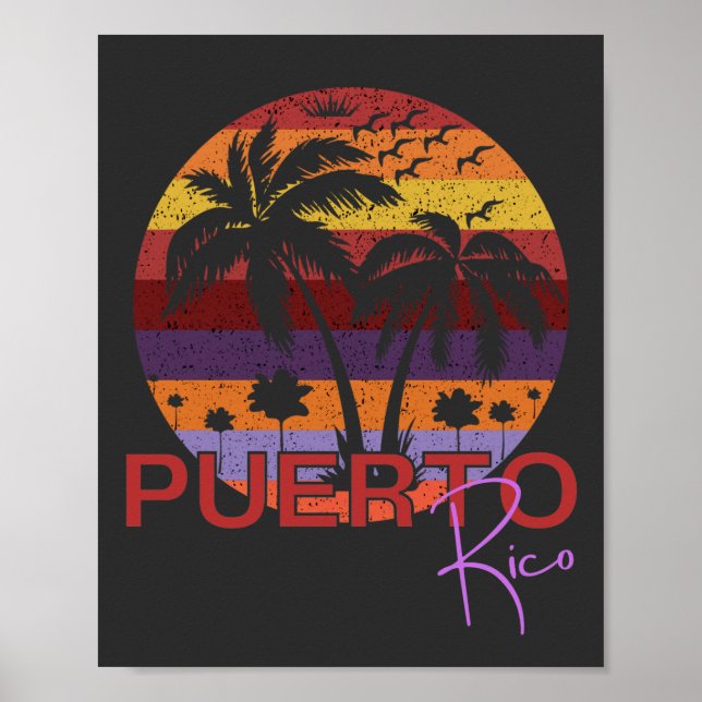Vintag Puerto Rico Summer Beach Poster (Vorne)
