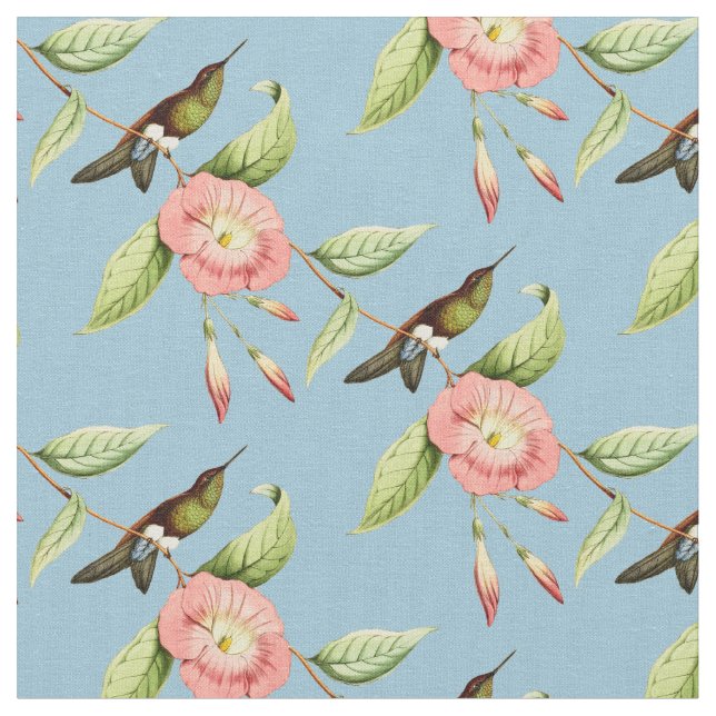 Vintag Puff Leg Hummingbird Stoff (Nahaufnahme)