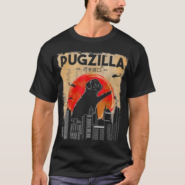 Vintag Pugzilla T-Shirt (Vorderseite)