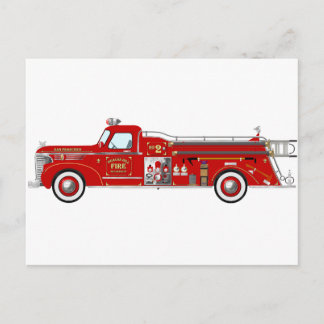 Vintag Pumper Red Postkarte