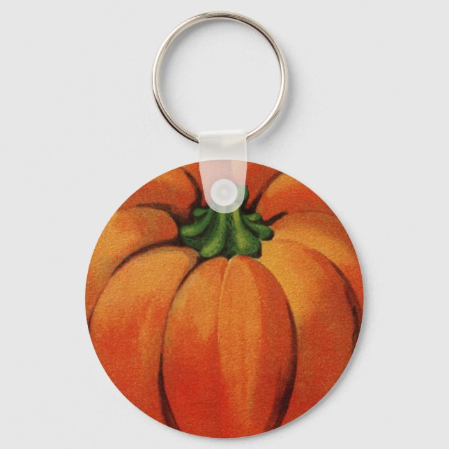 Vintag Pumpkin Print Schlüsselanhänger (Vorderseite)