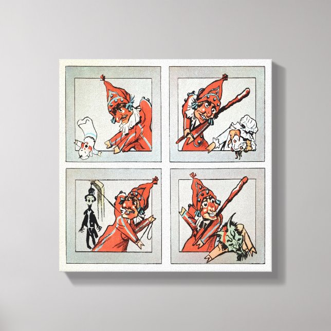 Vintag Punch und Judy Leinwanddruck (Vorderseite)