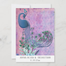 *~* Vintag QR UAWG Viktorianisch Peacock AR24 Wedd Einladung