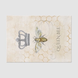 Vintag Queen Bee Royal Crown Gold Honeycomb Seidenpapier