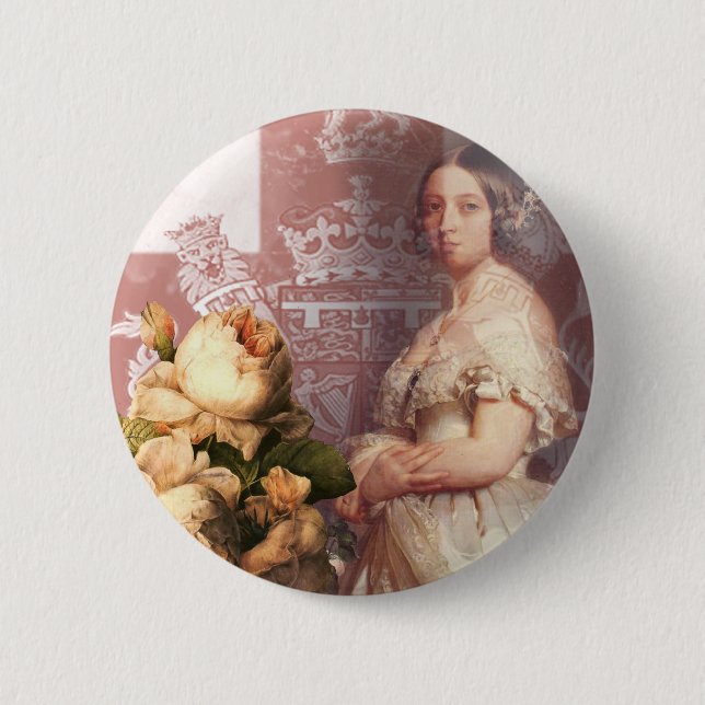 Vintag Queen Victoria Button (Vorderseite)