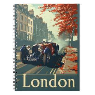 Vintag Racing Car in London Notizblock