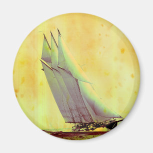 Vintag Racing Yacht Magnet