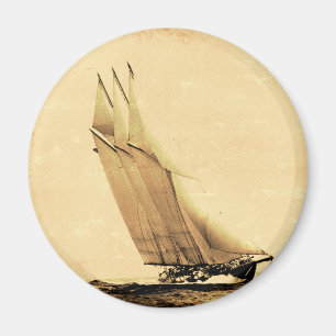 Vintag Racing Yacht Magnet