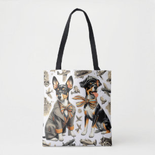 Vintag Rat Terrier Seamless Tasche