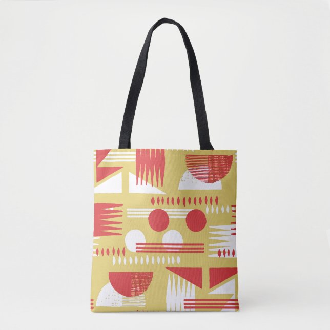 Vintag rauchloser abstrakter geometrischer Stil  Tasche (Vorderseite)