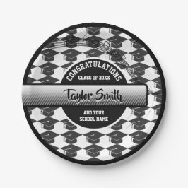 Vintag-Record-Klassik-Graduierungspartei Pappteller