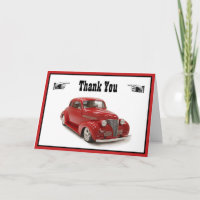 Vintag Red 1939 Coupe Geburtstag