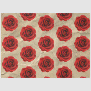 Vintag Red Decoupage Seidenpapier