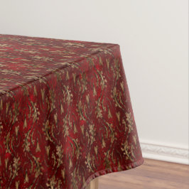Vintag Red Gold Art Deco Grafik Tischdecke