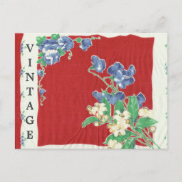 Vintag Red HandkerChief Postcard Postkarte