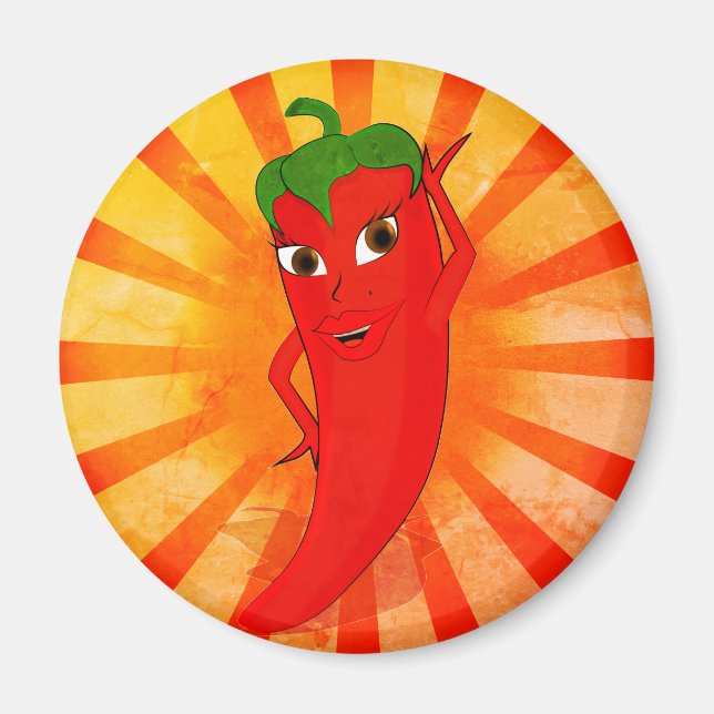 Vintag Red Pepper Superstar Magnet (Vorne)