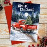 Vintag Red Truck Farm Weihnachtskarten Feiertagskarte<br><div class="desc">Vintag Red Truck Farm Weihnachtskarten</div>