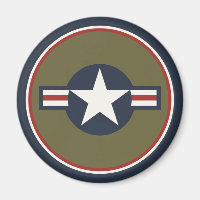 Vintag Red White Blue USAAF Insignien Star Bars
