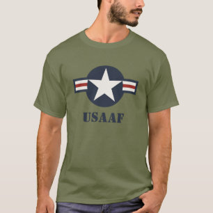 Vintag Red White Blue USAAF Insignien Star Bars T-Shirt