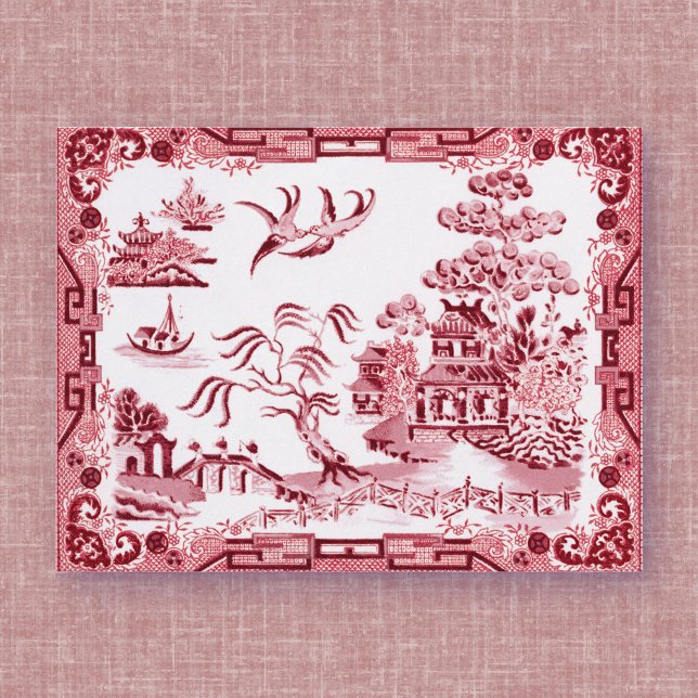 Vintag Red Willow Postcard Postkarte (Von Creator hochgeladen)