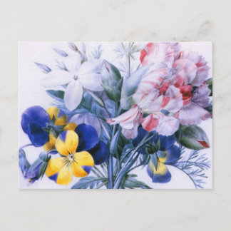 Vintag Redoute Blume Bouquet Postkarte