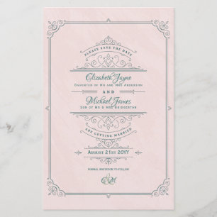 Vintag Regency Verziert Wedding rettet Termine