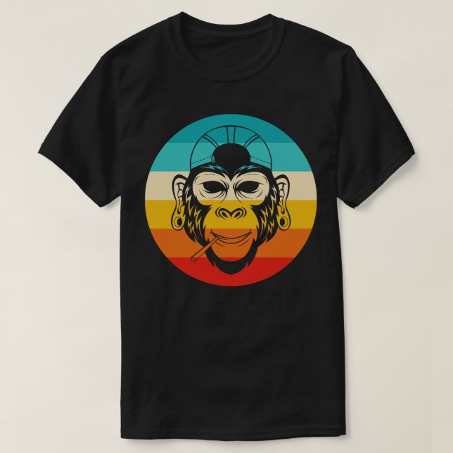 Vintag Reggae Monkey T-Shirt (Design vorne)