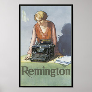 Vintag Remington Schreibmaschinenwerbung Poster