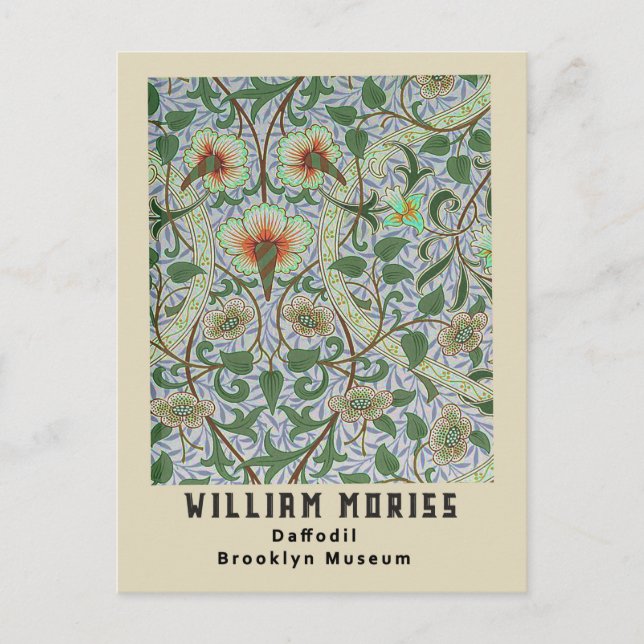 Vintag Remix William Morris Daffodil Postkarte (Vorderseite)