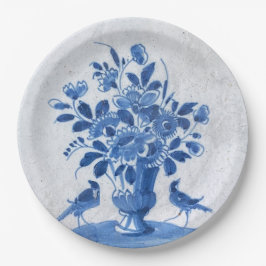 Vintag Replik Französisch Country Chic Blue Delft Pappteller