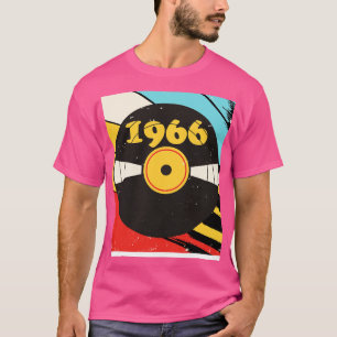 Vintag Retro 1966 Geburtstag Shirt Vinyl Music