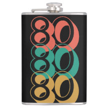 Vintag Retro 1980 Rot-Gelb