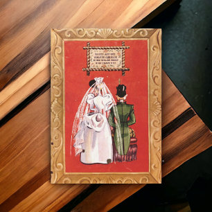 Vintag Retro 50er Old Couple Wedding Save the Date Einladung