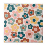 Vintag Retro 60er Farbige Blume Power Fliese<br><div class="desc">Sie suchen glückliche Kacheln,  um Ihre Zuhause neu zu dekorieren? Karo aus dieser intage Retro 60er Colorful Blume Power Keramik Fliesen,  um etwas Glück auf Ihrer Zuhause zu bringen!</div>