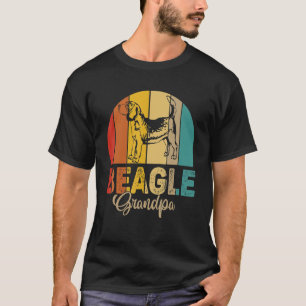 Vintag Retro Beagle Großvater Dog Vatertag T-Shirt