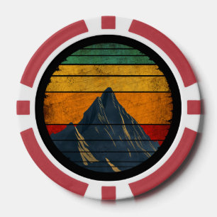 Vintag Retro Bergsee-Zauber im Val Piora Pokerchips