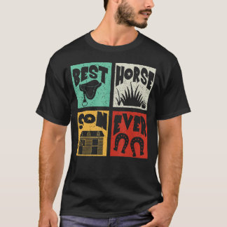 Vintag Retro Best Niedlich Horse Son Ever Bauer T-Shirt