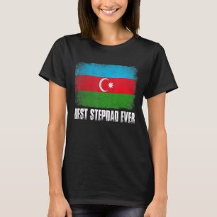 Vintag Retro Best Stepdad je Men Aserbaijan Fla T-Shirt