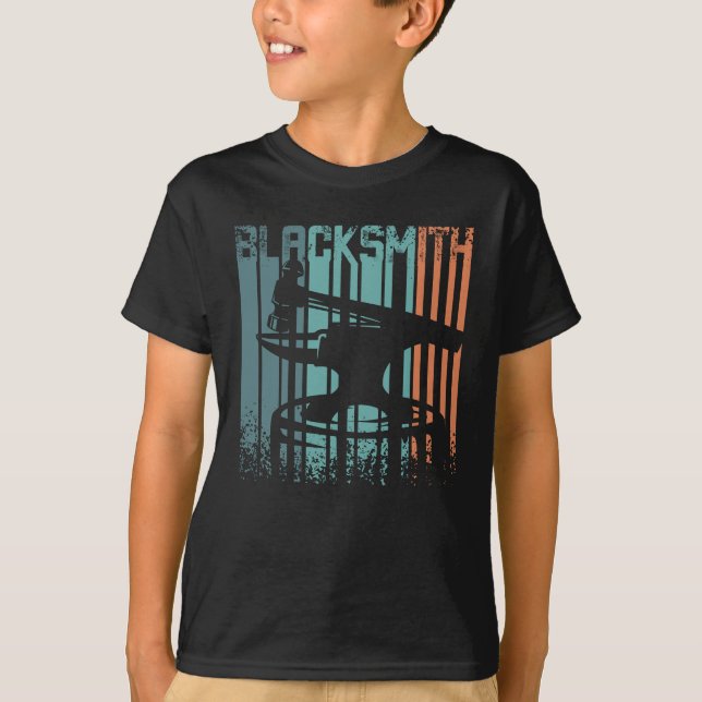 Vintag Retro Blacksmith T-Shirt (Vorderseite)