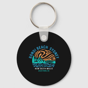 Vintag Retro Bondi Beach Sydney Australien Surfer Schlüsselanhänger