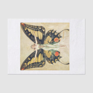Vintag Retro Butterfly Pinup Girl Seidenpapier