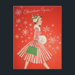 Vintag Retro Christmas Postkarte<br><div class="desc">"Weihnachten wieder" Vintag Retro Weihnachten Postkarte. Mit dieser Postkarte senden Sie an dieser Weihnachtszeit Ihre herzlichen Wünsche an Freunde und Familie.</div>