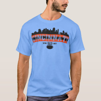 Vintag Retro Cincinnati Skyline 513 T-Shirt