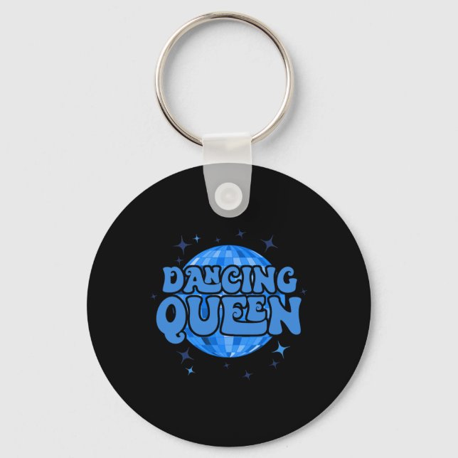 Vintag Retro Dancing Queens Junggeselinnen-Abschie Schlüsselanhänger (Vorderseite)