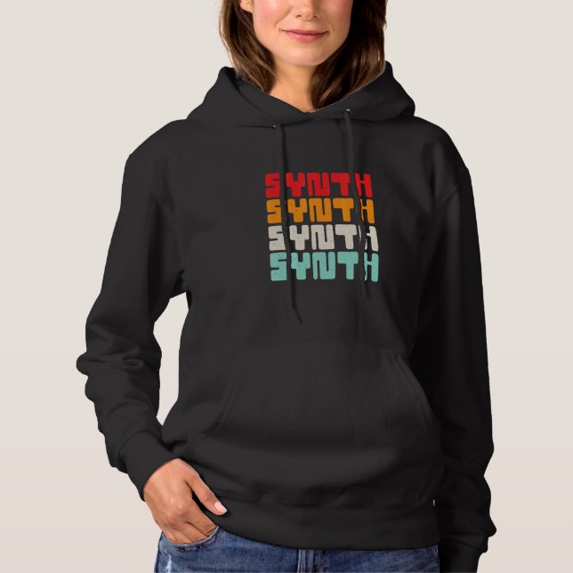 Vintag Retro Electronic Music Synth Hoodie (Vorderseite)