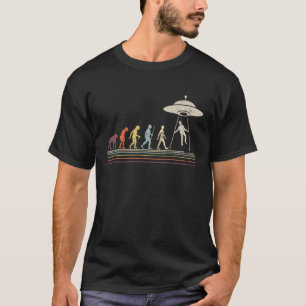 Vintag Retro Evolution Flying Saucer Funny UFO Al T-Shirt